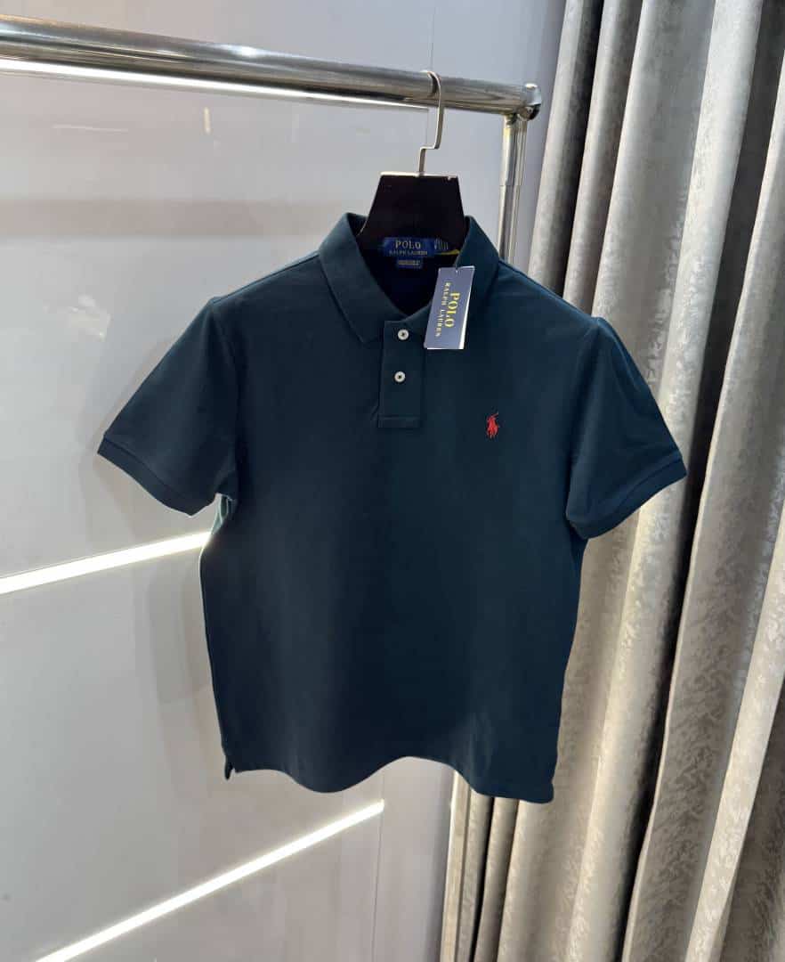 Ralph Lauren Bottle Green Embroidery Logo Classic Polo T-Shirt