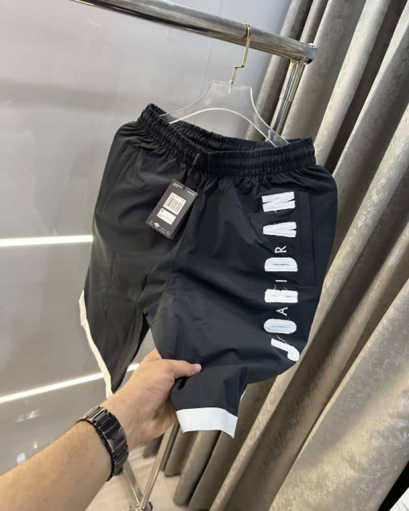 Air Jordan Bottle Green Embroidery Work Premium Shorts