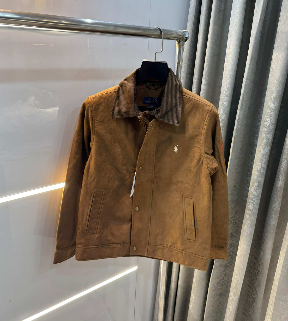 Ralph Lauren Sweado Light Brown Classic Bomber Jacket