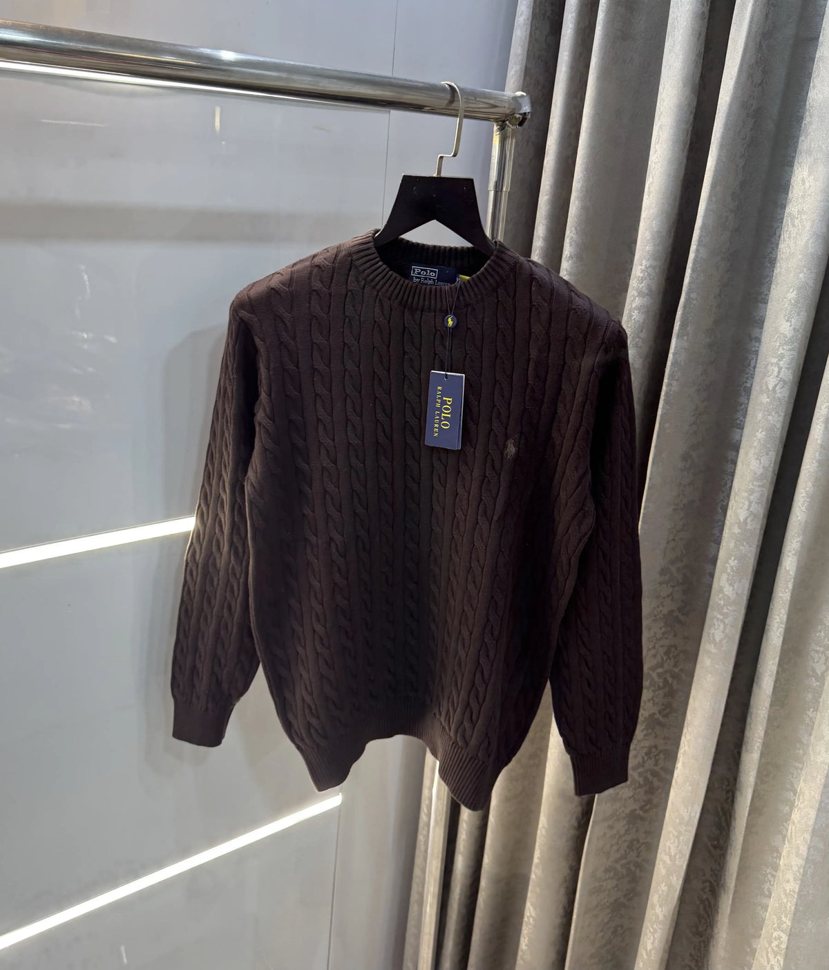 Ralp h Lauren Brown Knitted Imported Pull Over