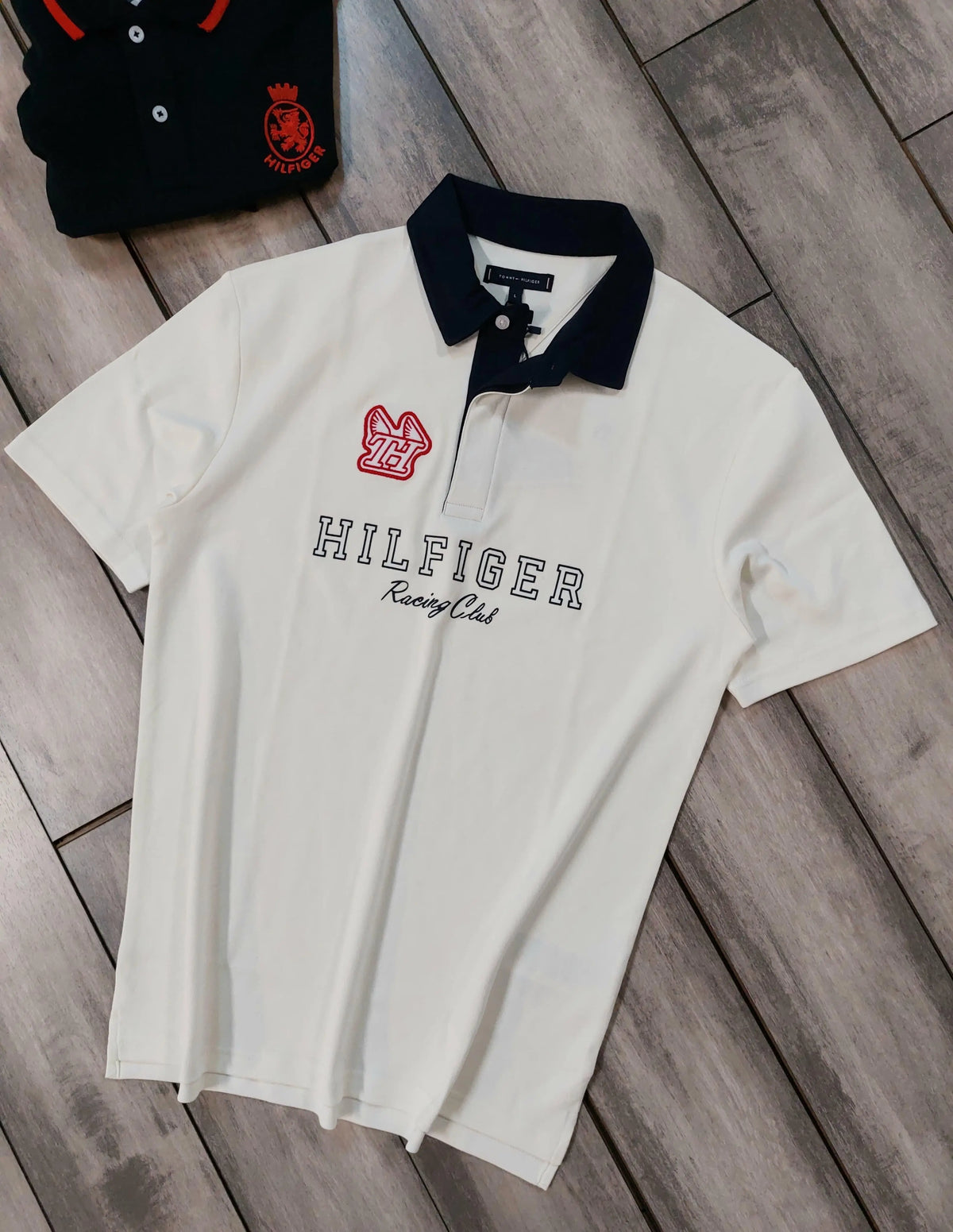 Tommy Hilfiger Cream Logo Work Premium Polo T-Shirt