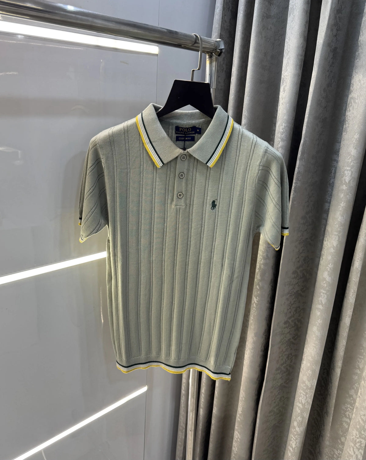 Ralph Lauren Green Premium Knitted Polo T-Shirt