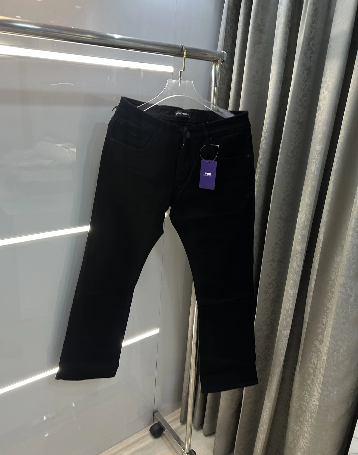 Emporio Armani Jet Black Imported BootCut Denim