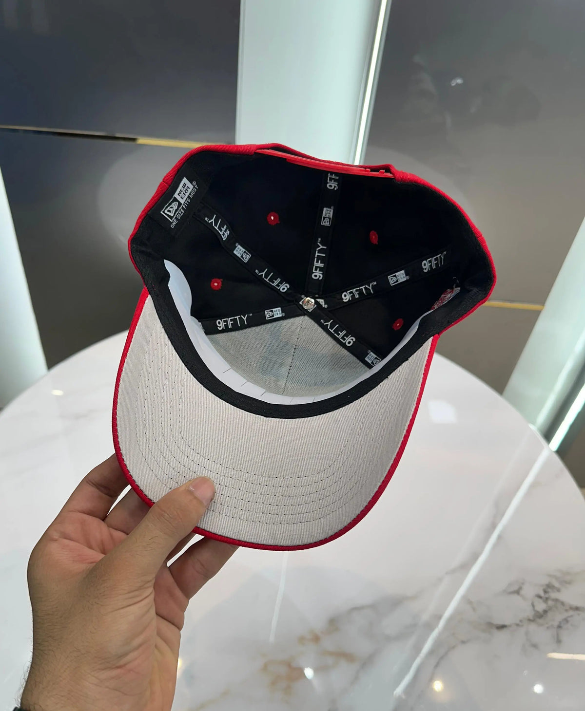 LA Red White Imported Cap