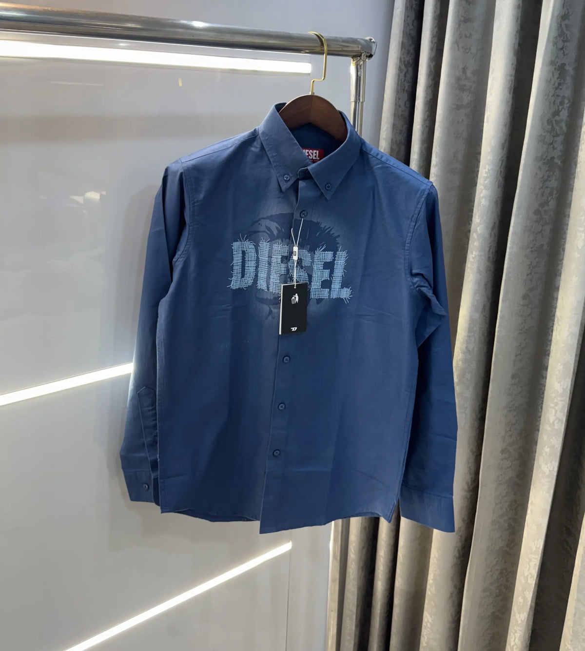 Diesel Blue Logo Work Premium Shirt