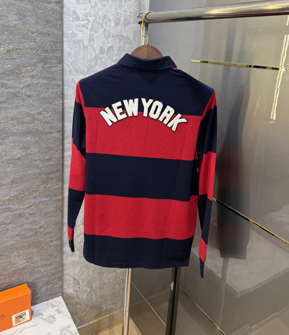 Ralph Lauren Red Logo Work Premium Full Sleeve Polo T-Shirt