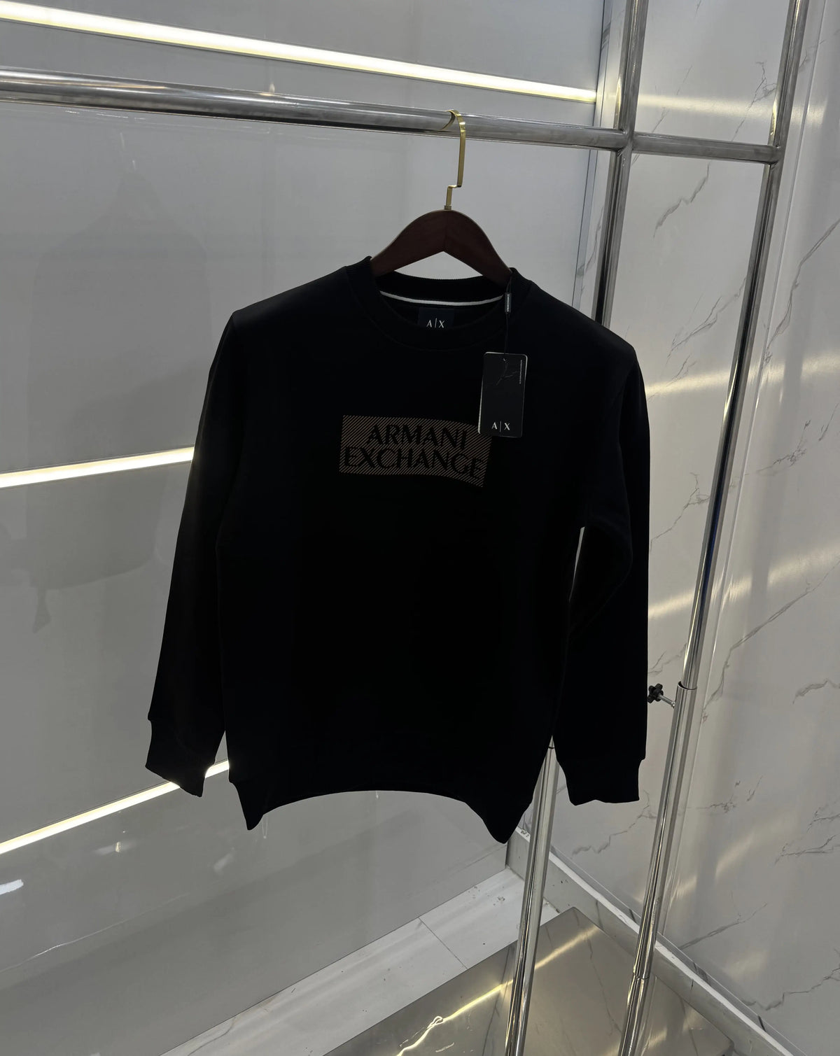 Arman i Exchange Black 5 Logo Print Premium Sweatshirt