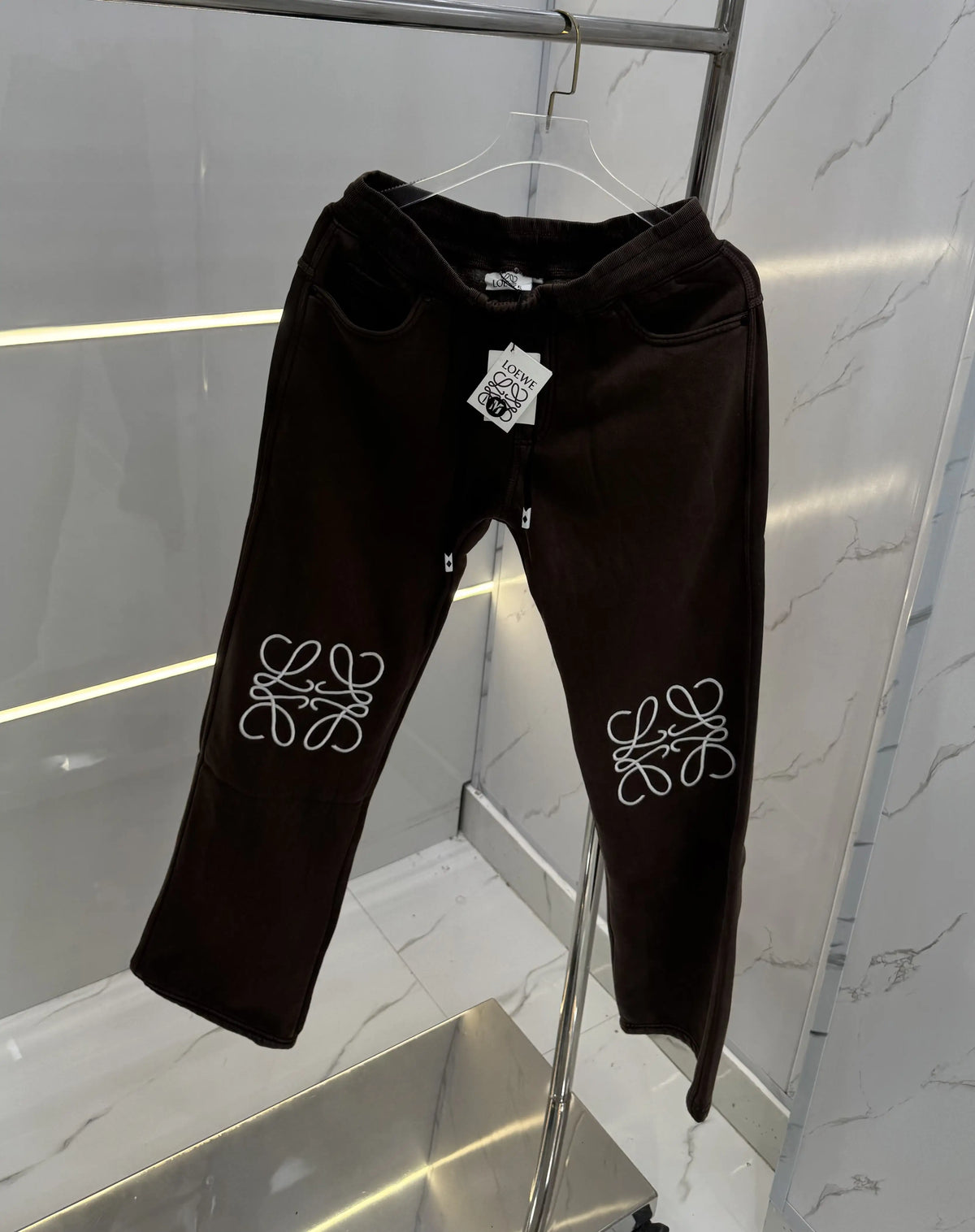 Loewe Brown Embroidery Work Premium Trackpant