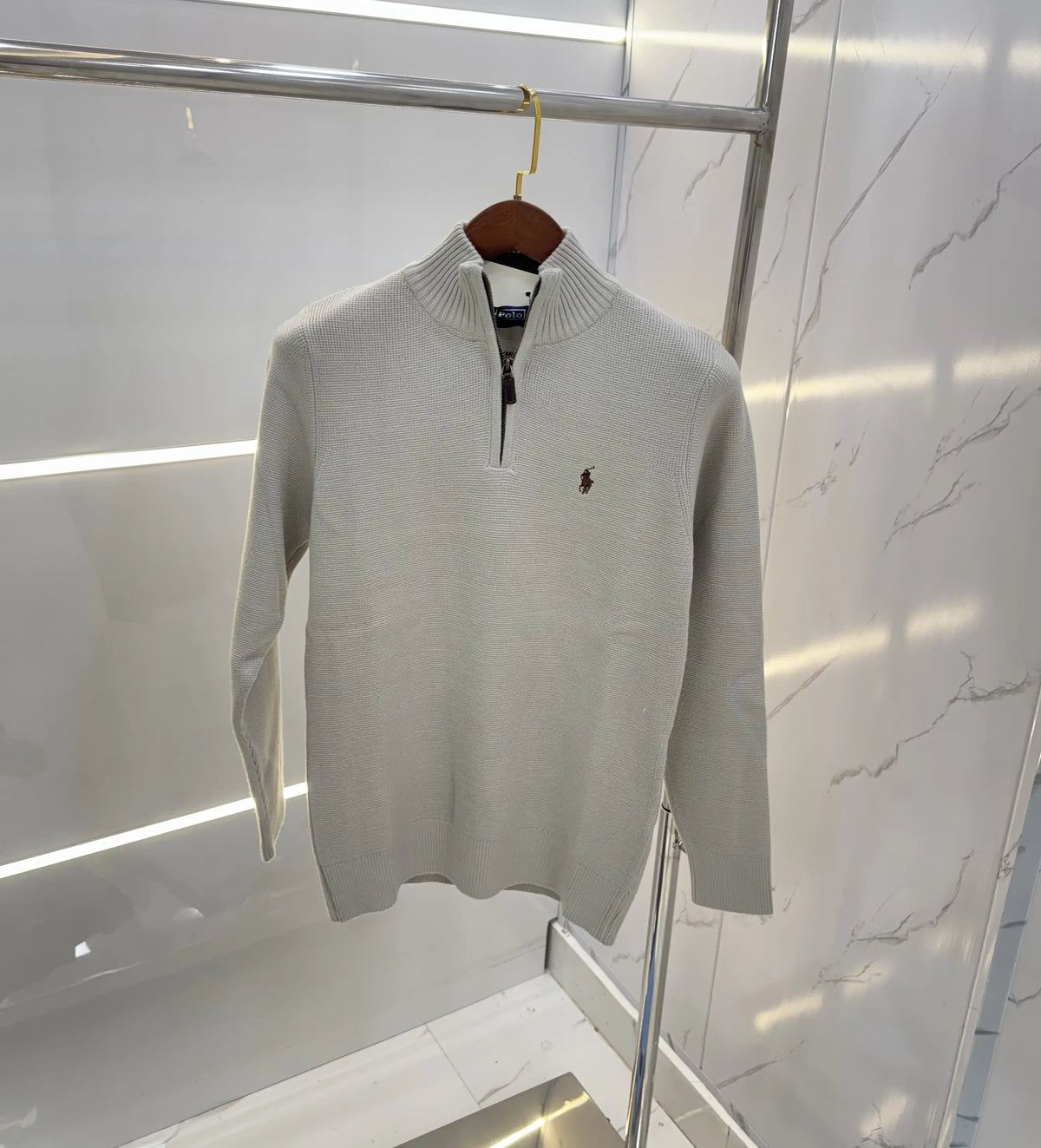 Ralp h Laure n Grey Imported Knitted Pull Over