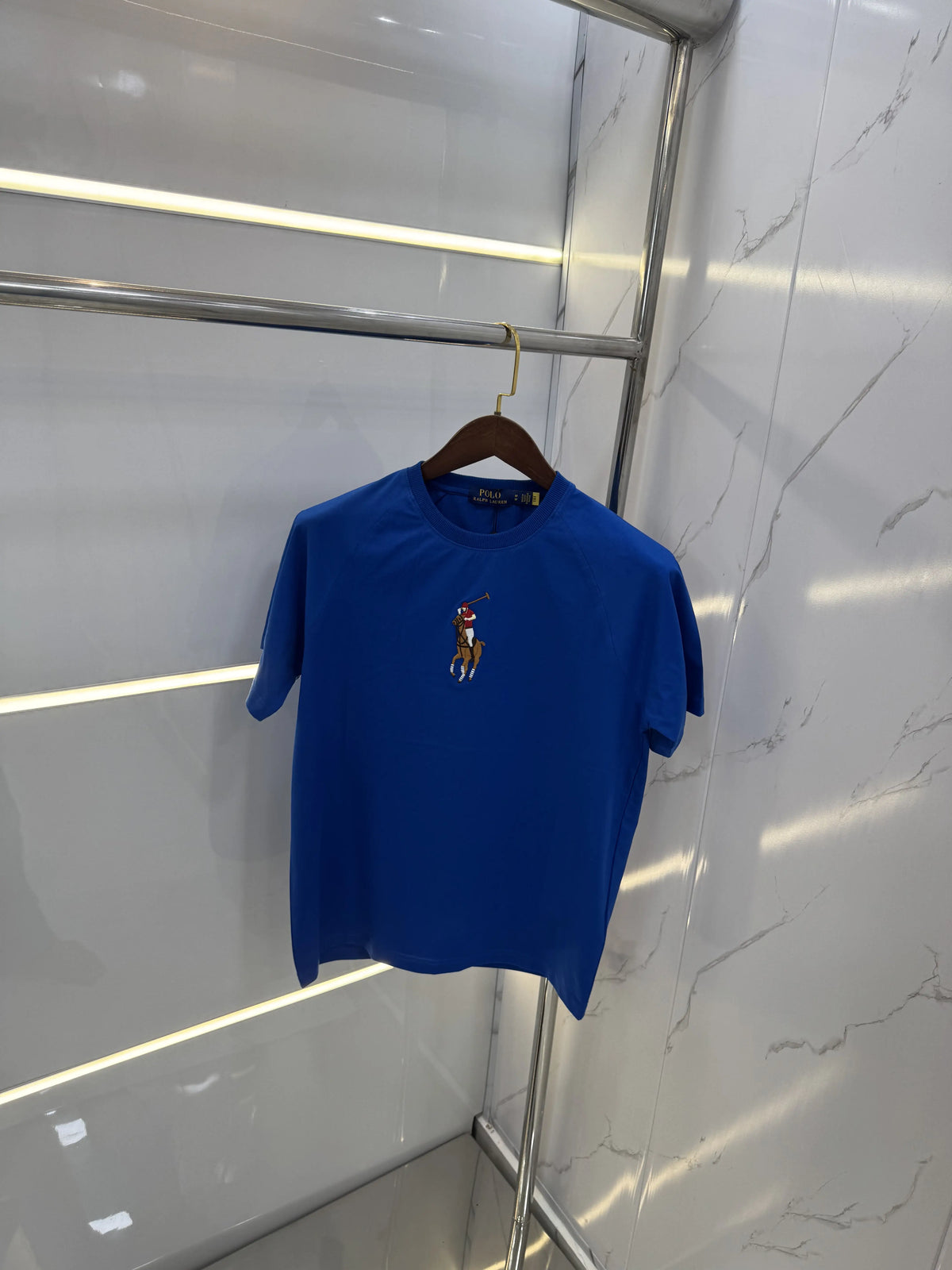 Ralp h Lauren Blue Embroidery Logo premium Polo T-shirt
