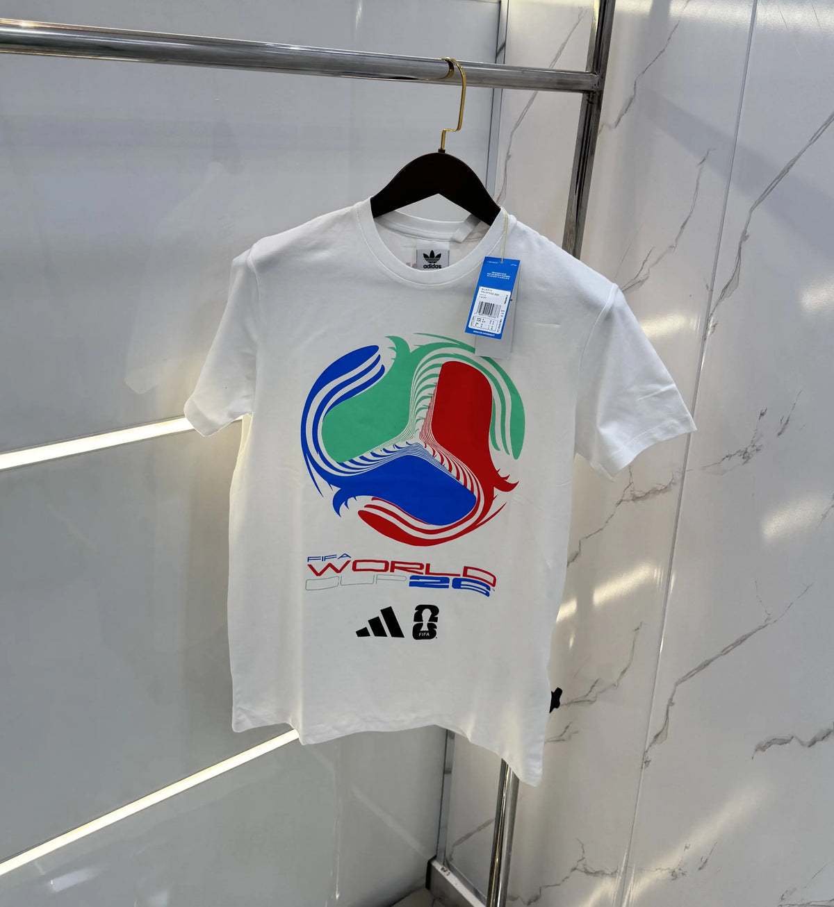 Adida s White Logo Print Imported T-Shirt