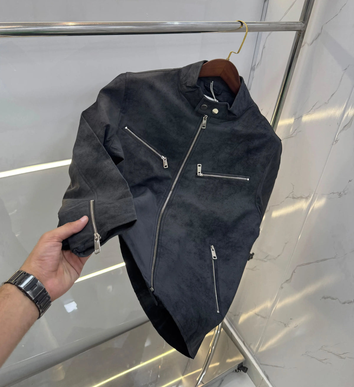 Coach Black Premium Leather Jacket