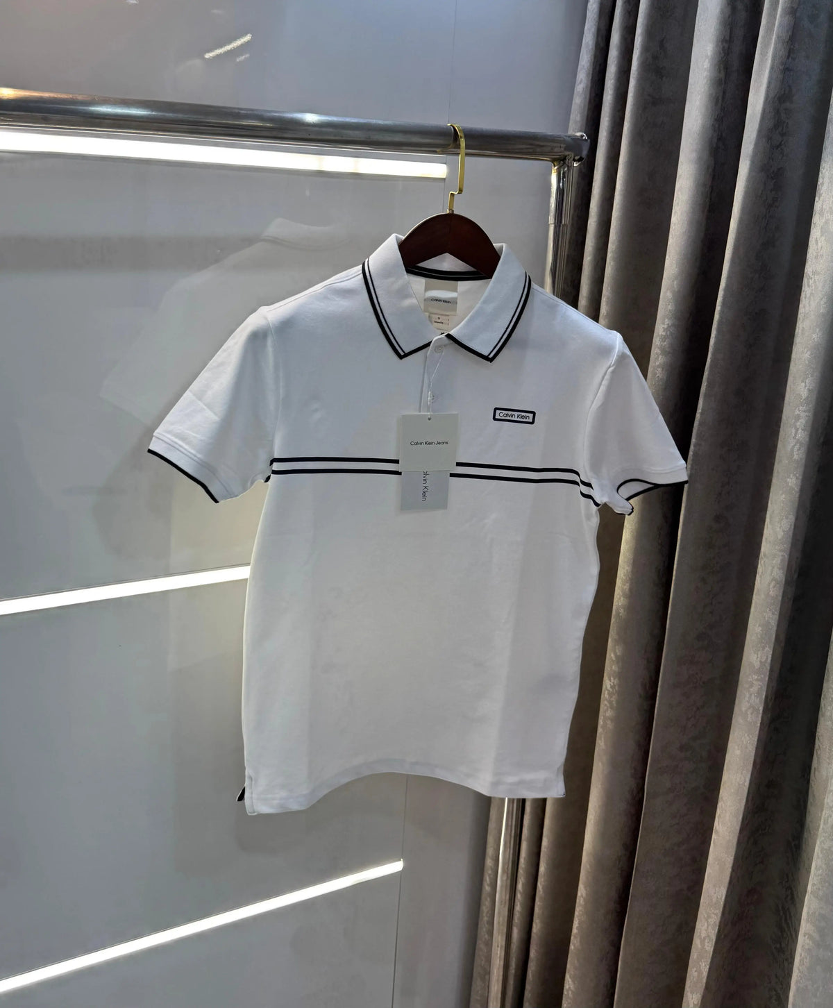 Calvin Klein White Premium Polo T-Shirt