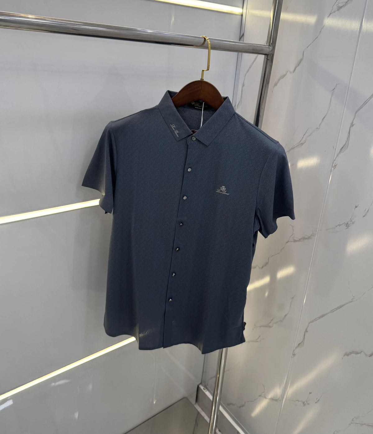 Loro Piana Dark Grey Imported Luxury Shirt
