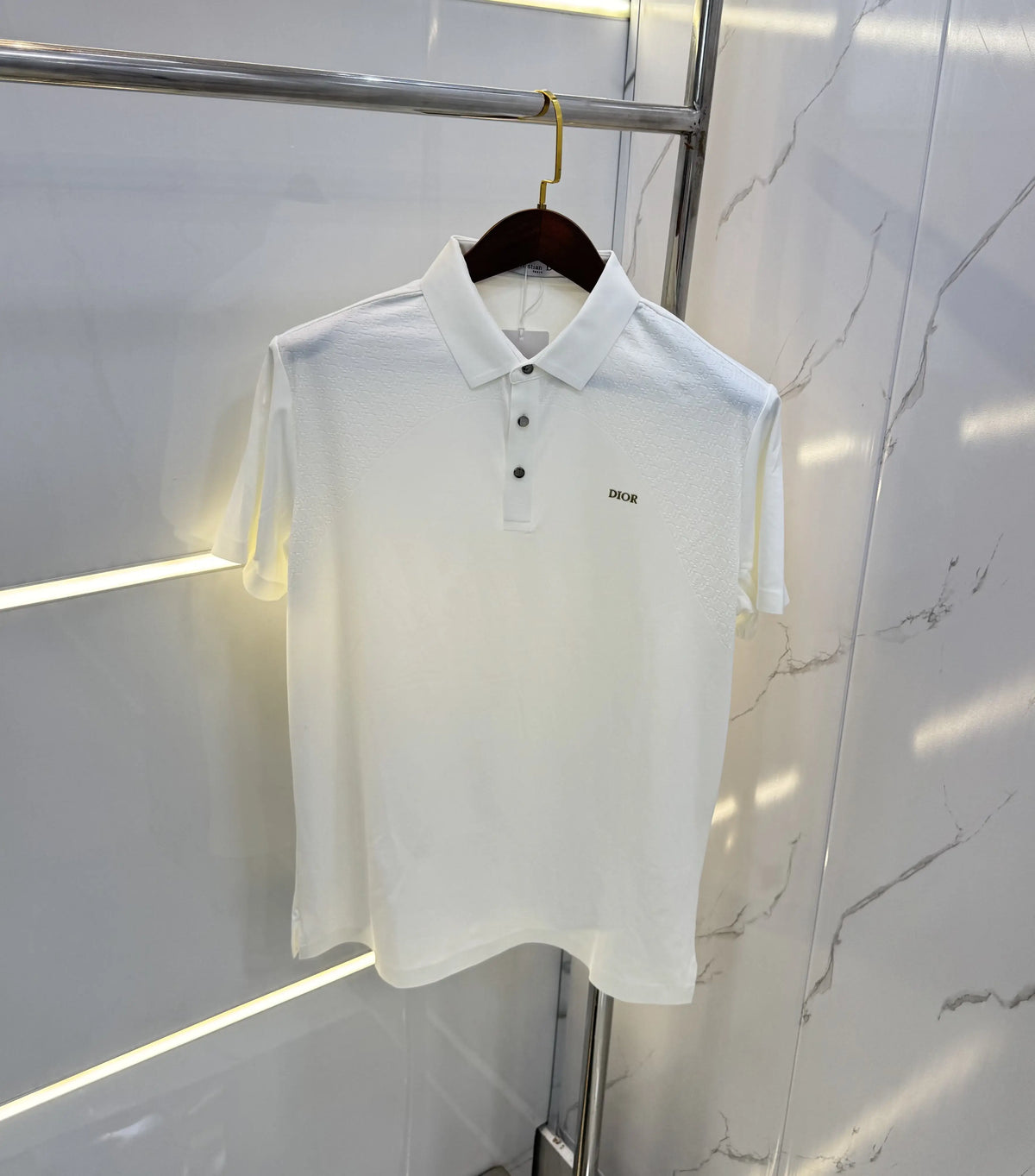 Christian Dio r White Luxury Polo T-shirt