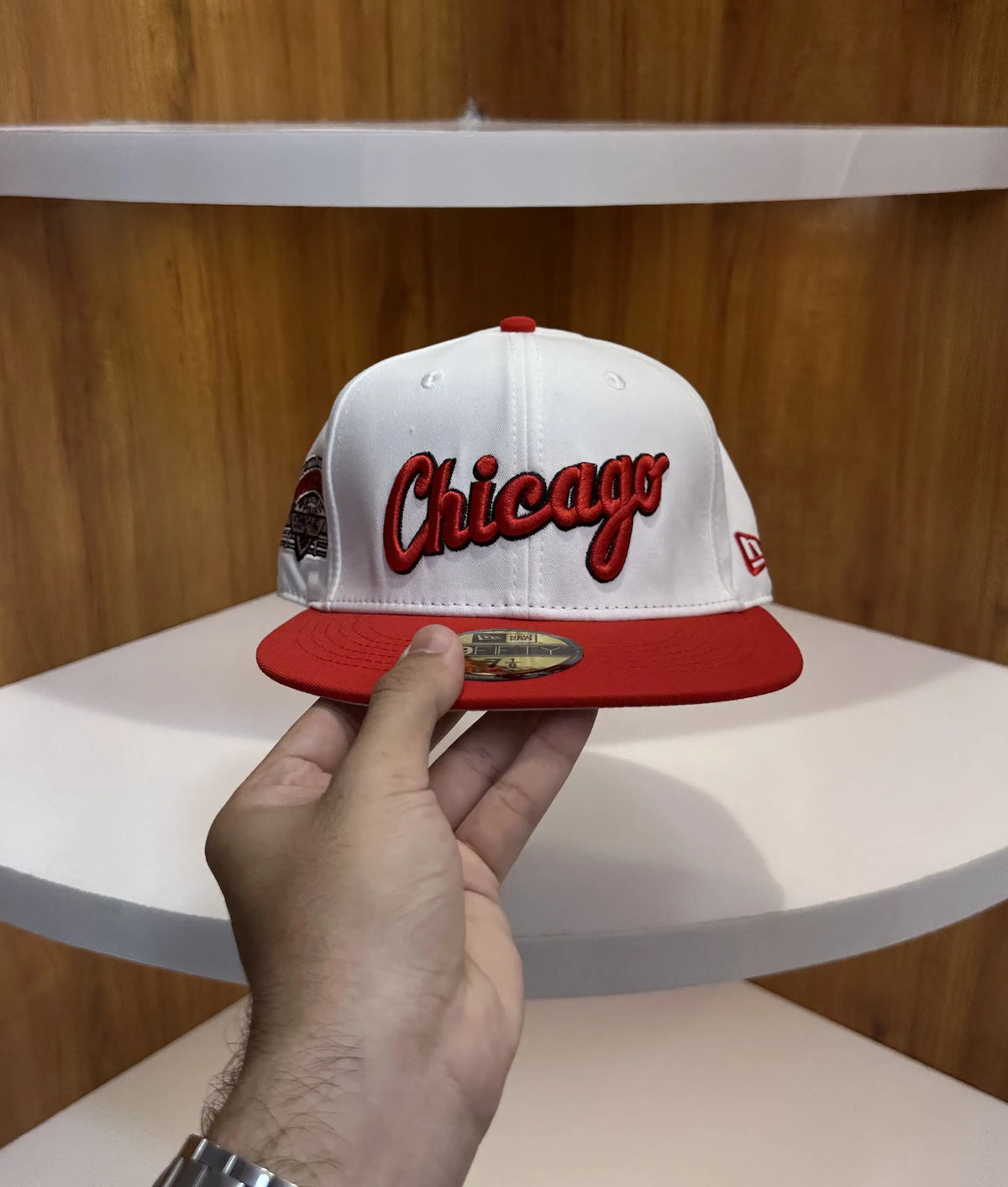 Chicag o Premium Imported Cap White Red