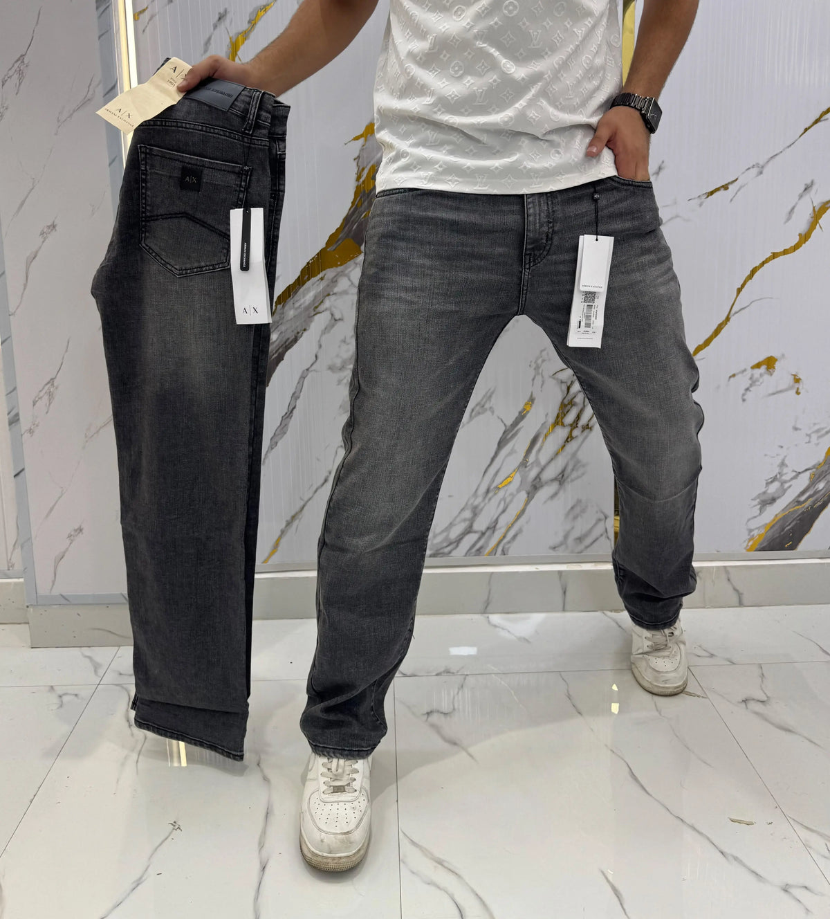 Arman i Exchang e patch Gery Imported Denim