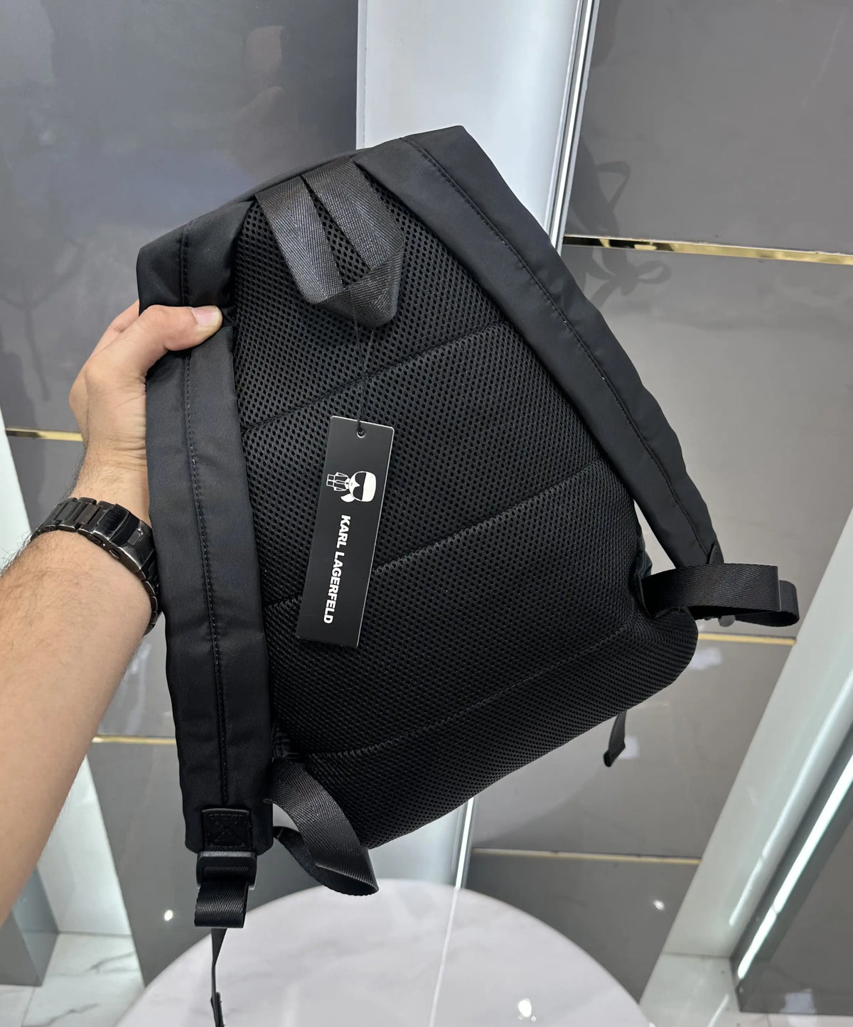 Karl Lagerfel d Imported BackPack Black k89