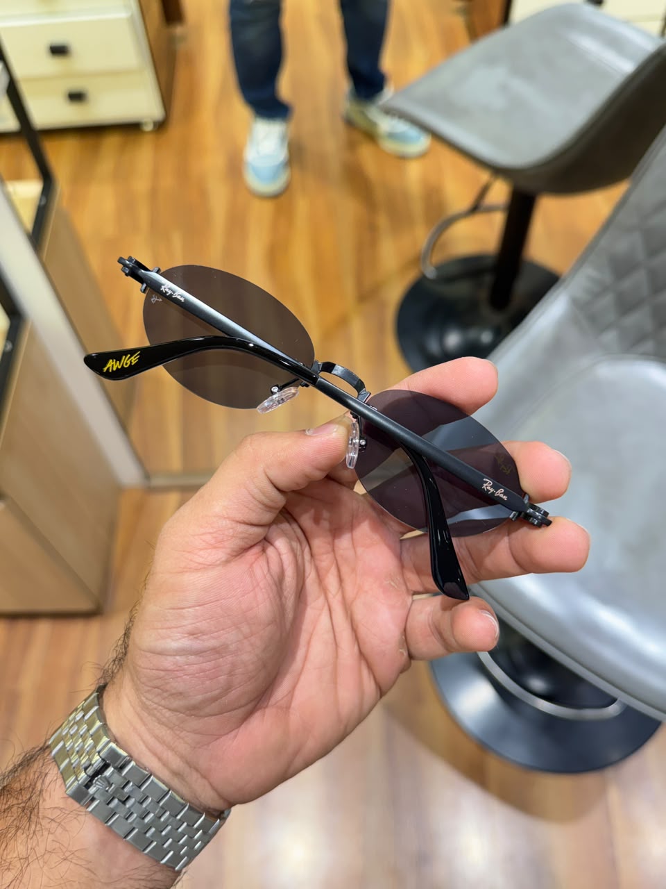 Ray ban Rocky ASAP Edition Oval All Black Tinted Sunglasses 111
