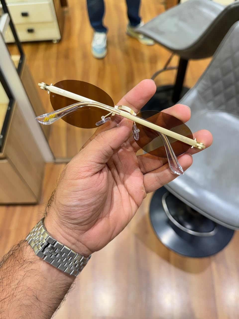Ray ban Rocky ASAP Edition Oval Brown Tinted Sunglasses 111