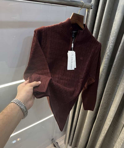 Calvin Klein Wine Knitted Premium Pull Over