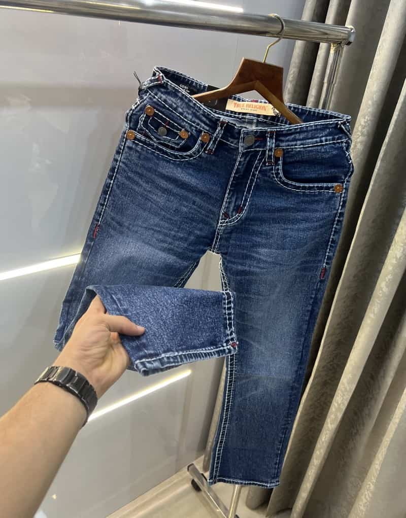 True Religion Mid Blue Imported Premium Straight Fit Denim