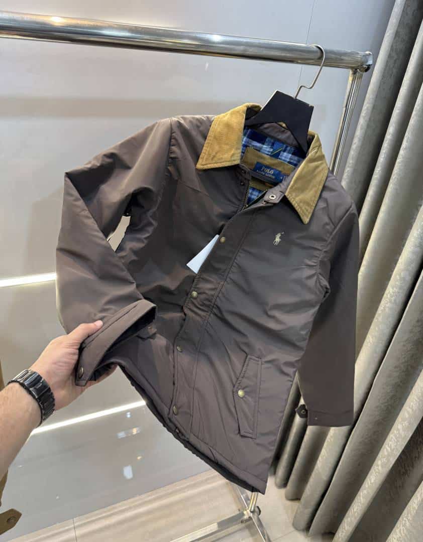 Ralp h Lauren Brown Imported Classic Bomber Jacket