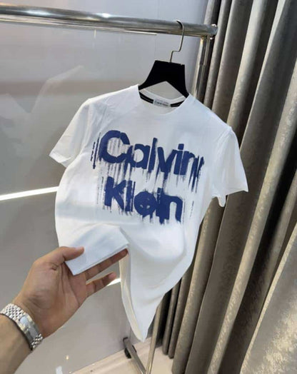 Calvin  Klein White Logo Print Premium T-Shirt