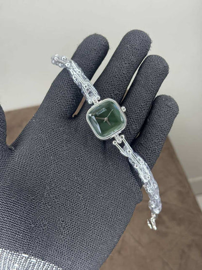 Chane L Silver Green Designer Premium Watch