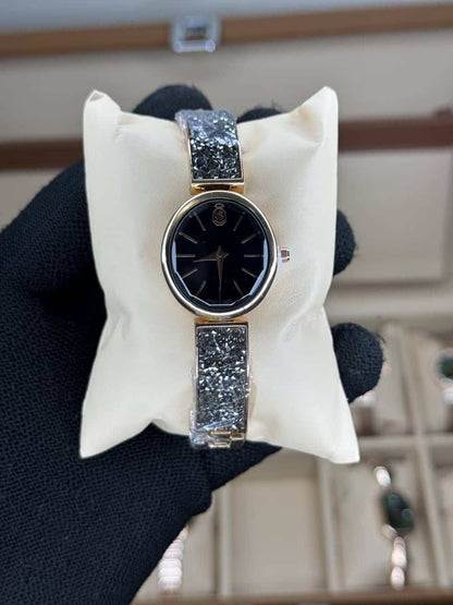 Swarovsk i Diamond Copper Black Ladies Premium Watch 8158