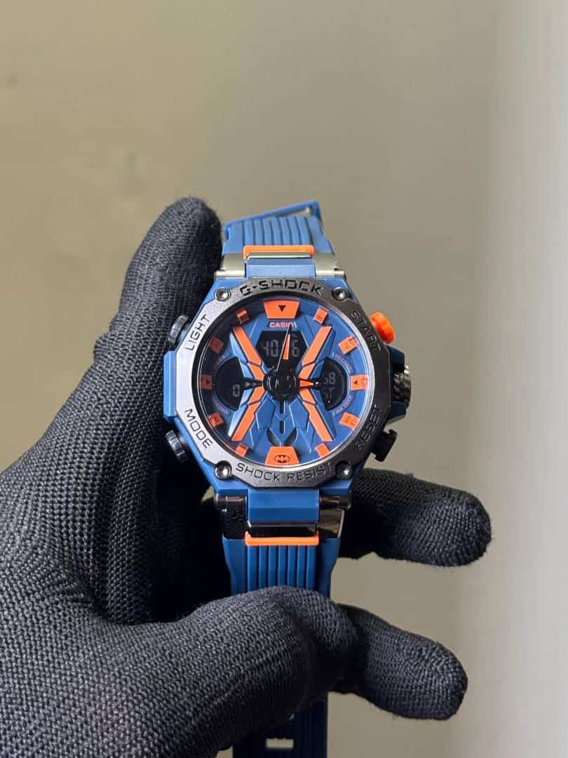 Gshock All Black Silicone Strap Analog With Digital Premium Watch