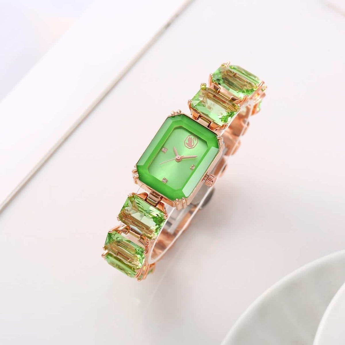 Swarovsk i Diamond Copper Green Ladies Premium Watch