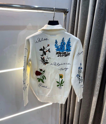 Christia n Dio r White Aujla Edition Imported Knitted Pull Over