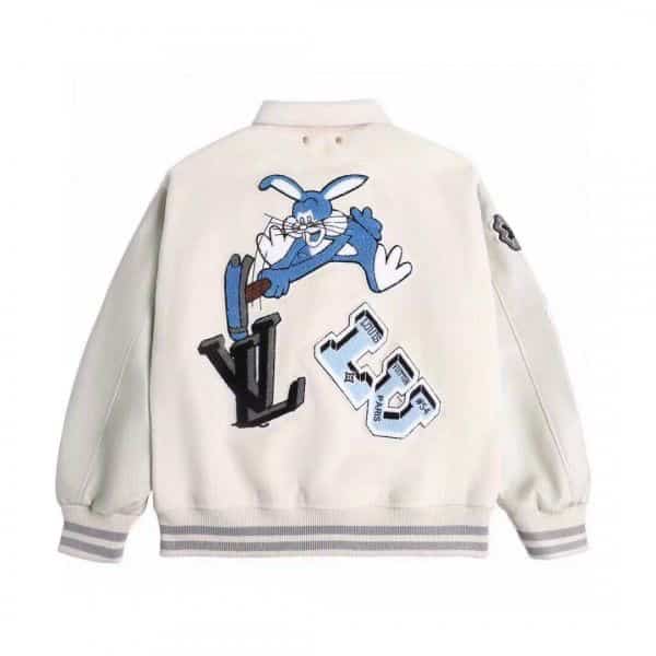 Loui s Vuitto n Cream Imported Varsity Jacket