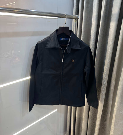 Ralph  Lauren Black Imported Bomber Jacket