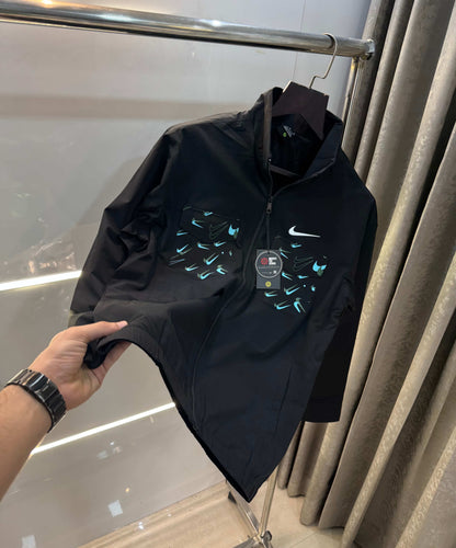 Nik e Black Imported Premium Bomber Jacket