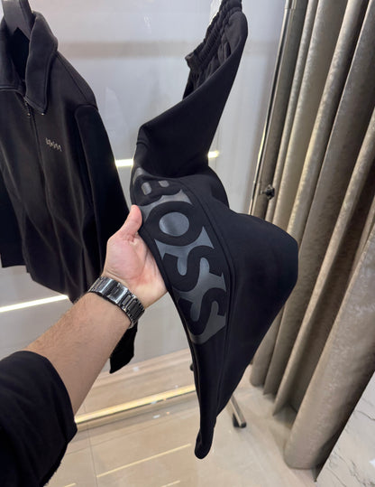 Hugo Bos s Black Emb0s5ed Logo Imported Tracksuit