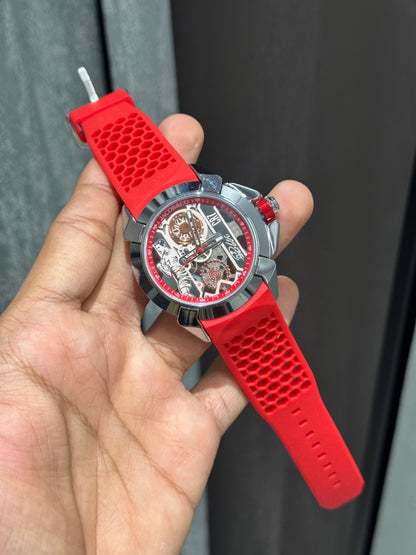 Jacob & Co. Silver Red CR7 Ronaldo Premium Quartz Watch