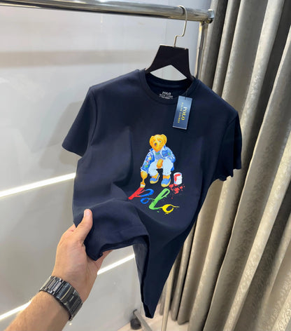 Ralph Laure n Navy Blue  Teddy Logo Premium T-Shirt
