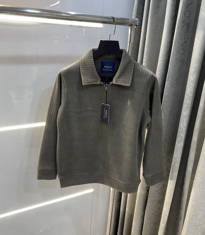 Ralph Lauren Green Cord Imported Pull Sweatshirt