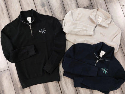 Calvin  Klein Cream Zip Premium Sweatshirt