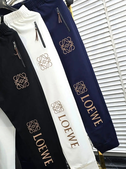 LOeW3 Black Embroidery Logo Imported Tracksuit