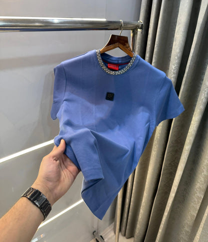 Hugo bos s Blue  Designer Premium Classic T-Shirt