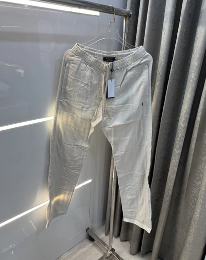 Ralph Lauren Cream Premium Linen Trouser