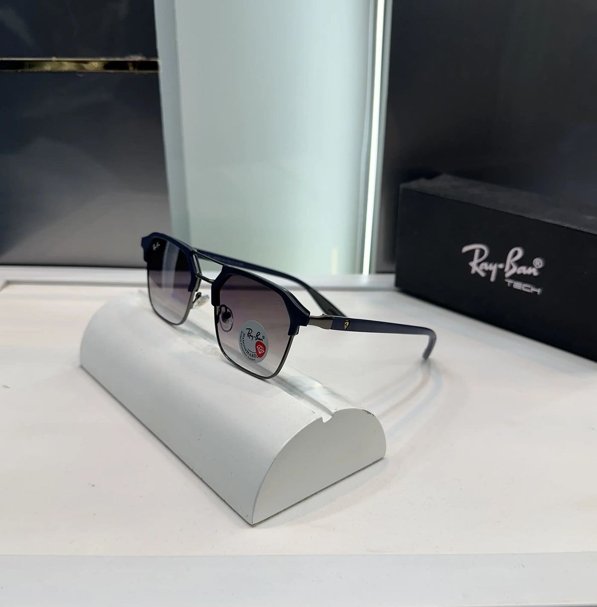 Ray Ban Matt Blue Shaded Lens Premium Lens 04