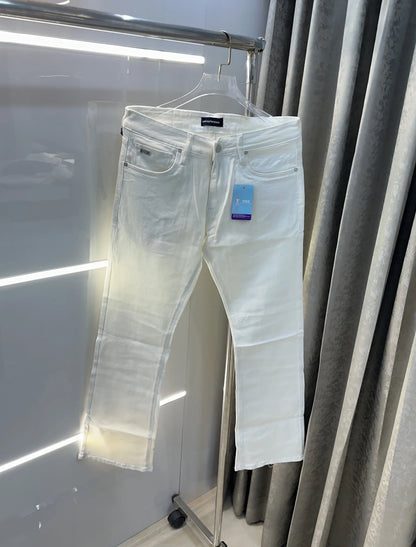 Emporio Armani White Imported BootCut  Denim