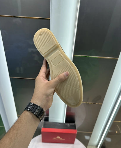 Loro Pian a Tan Suede Leather Premium Shoes