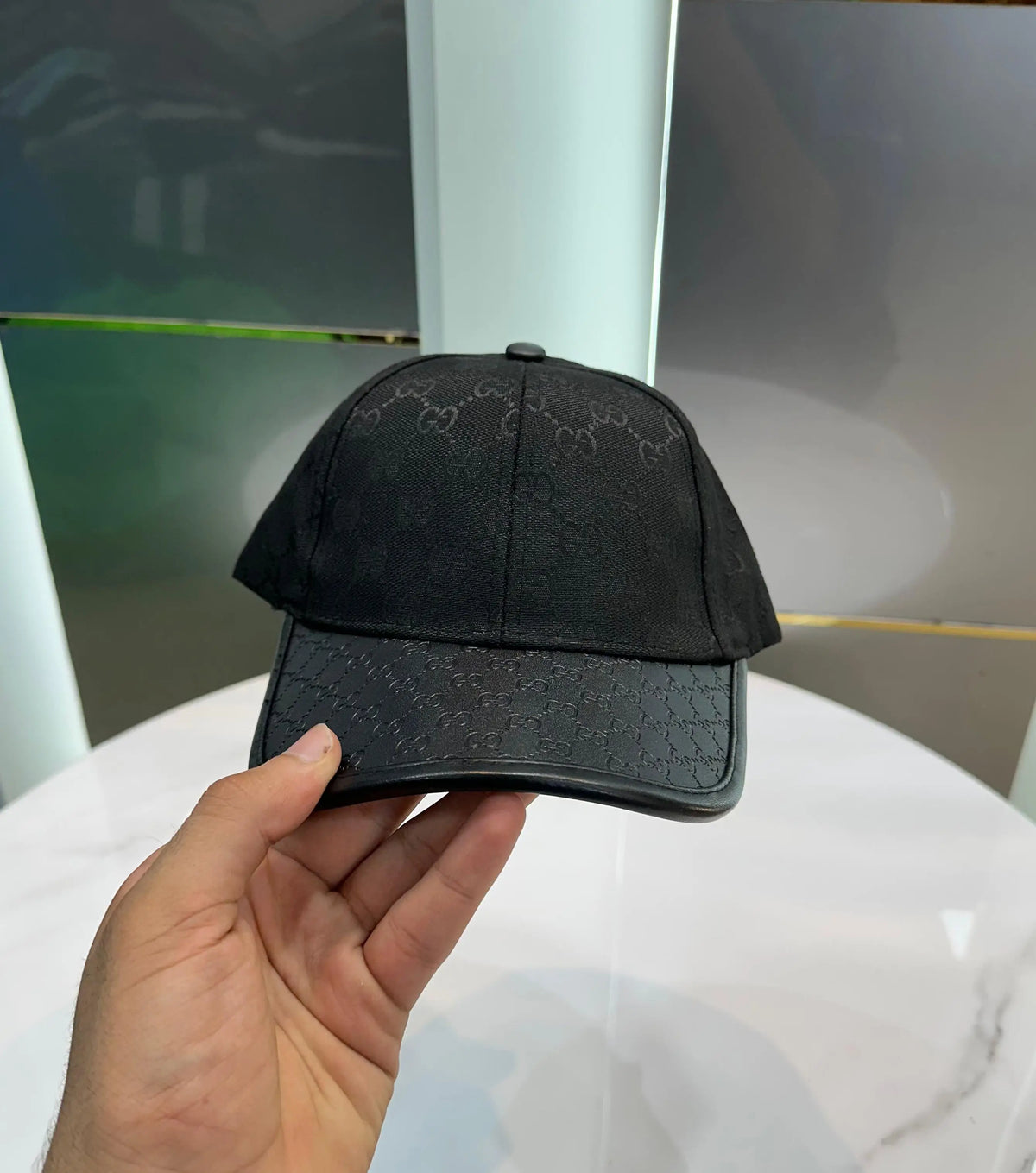 Gucc i Black Monogram Imported Cap