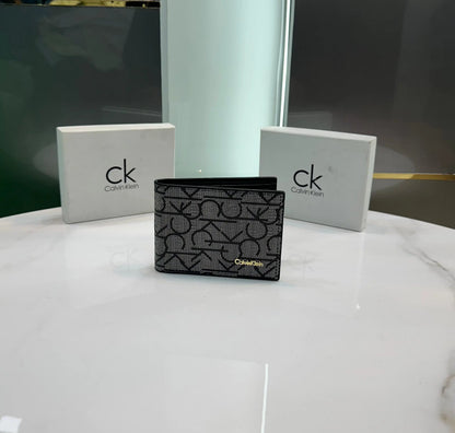 Calvin Klei n Black Grey Monogram Premium Wallet