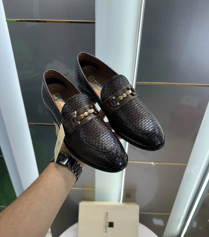 Roash_Concept Brown Metal Bukkle Formal Loafer